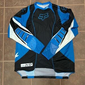 Fox Men's Black and Blue Racing Jersey